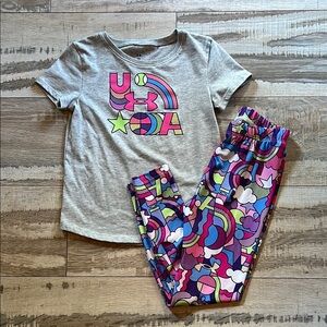 NWOT🙌Girl’s Under Armour  Colorful Kids Matching Set Sz. 6X🙌